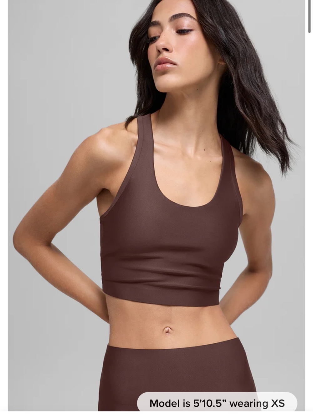 Alo airlift tank&capri set brownstone